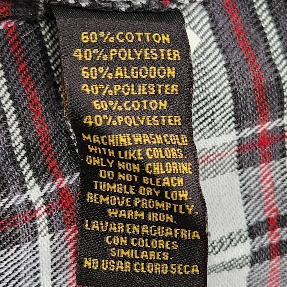 Stanley Workwear plaid check long sleeve button front shirt flannel 2XL - Picture 5 of 7